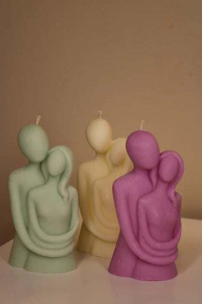 Handgegossene Kerze – Lovebirds