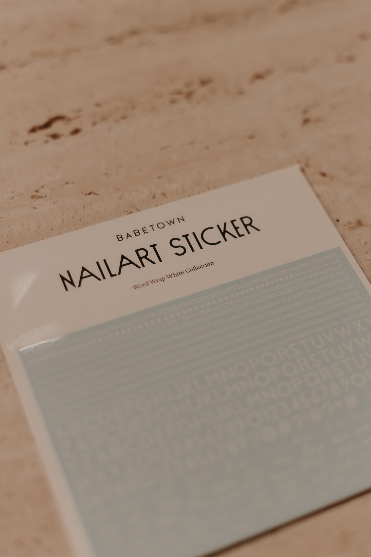 Nailart Sticker "Word Wrap White Collection"