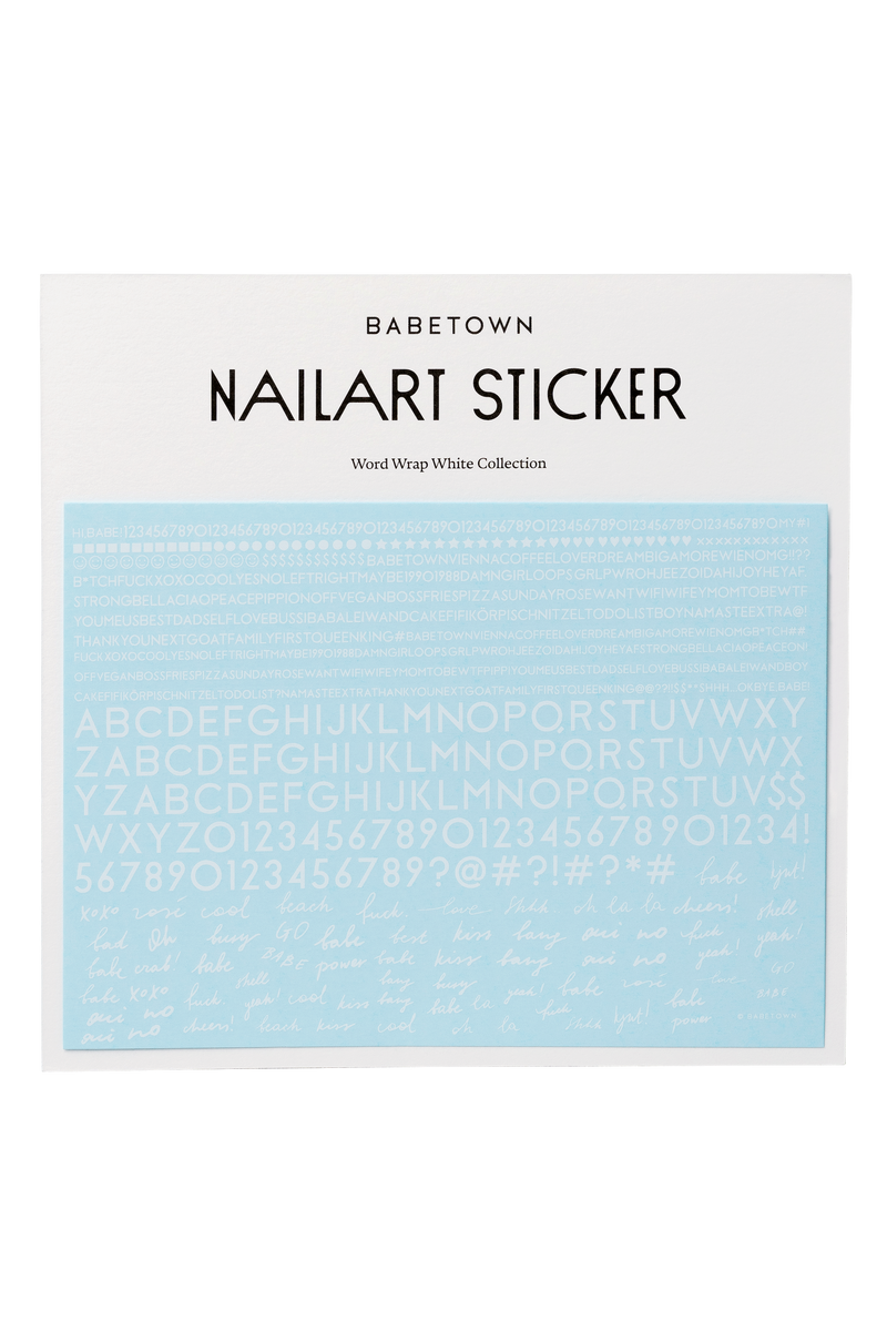 Nailart Sticker "Word Wrap White Collection"