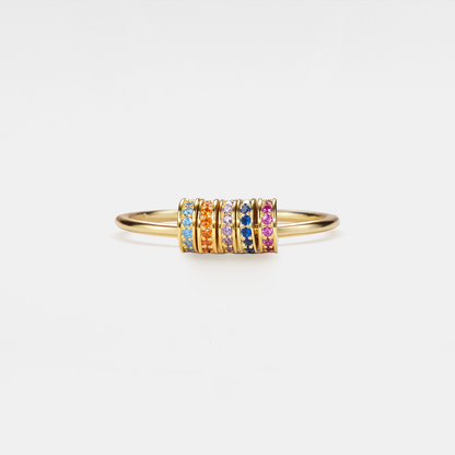 Anxiety Ring Regenbogen-Perlen