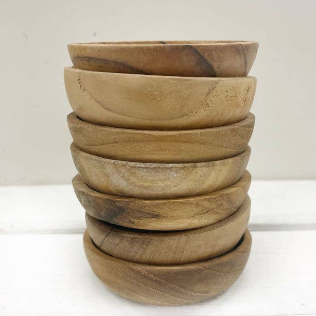 Teakholz-Schälchen 8 cm