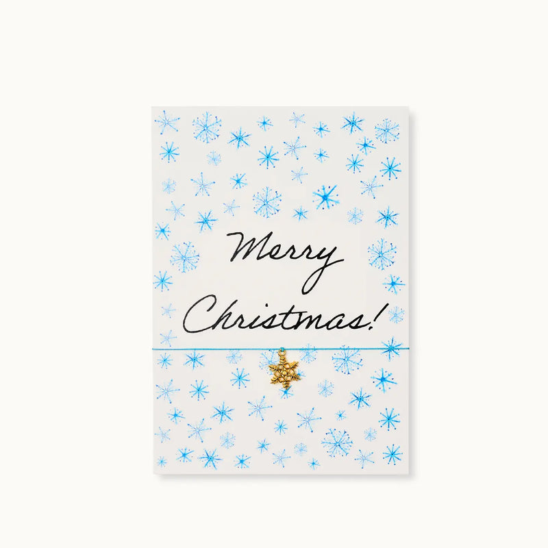 Armbandkarte: Merry Christmas Snow
