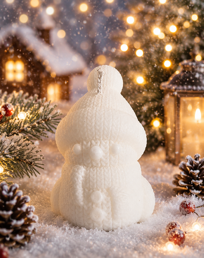 Schneemann-Kerze Small