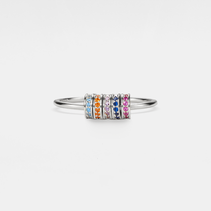 Anxiety Ring Regenbogen-Perlen
