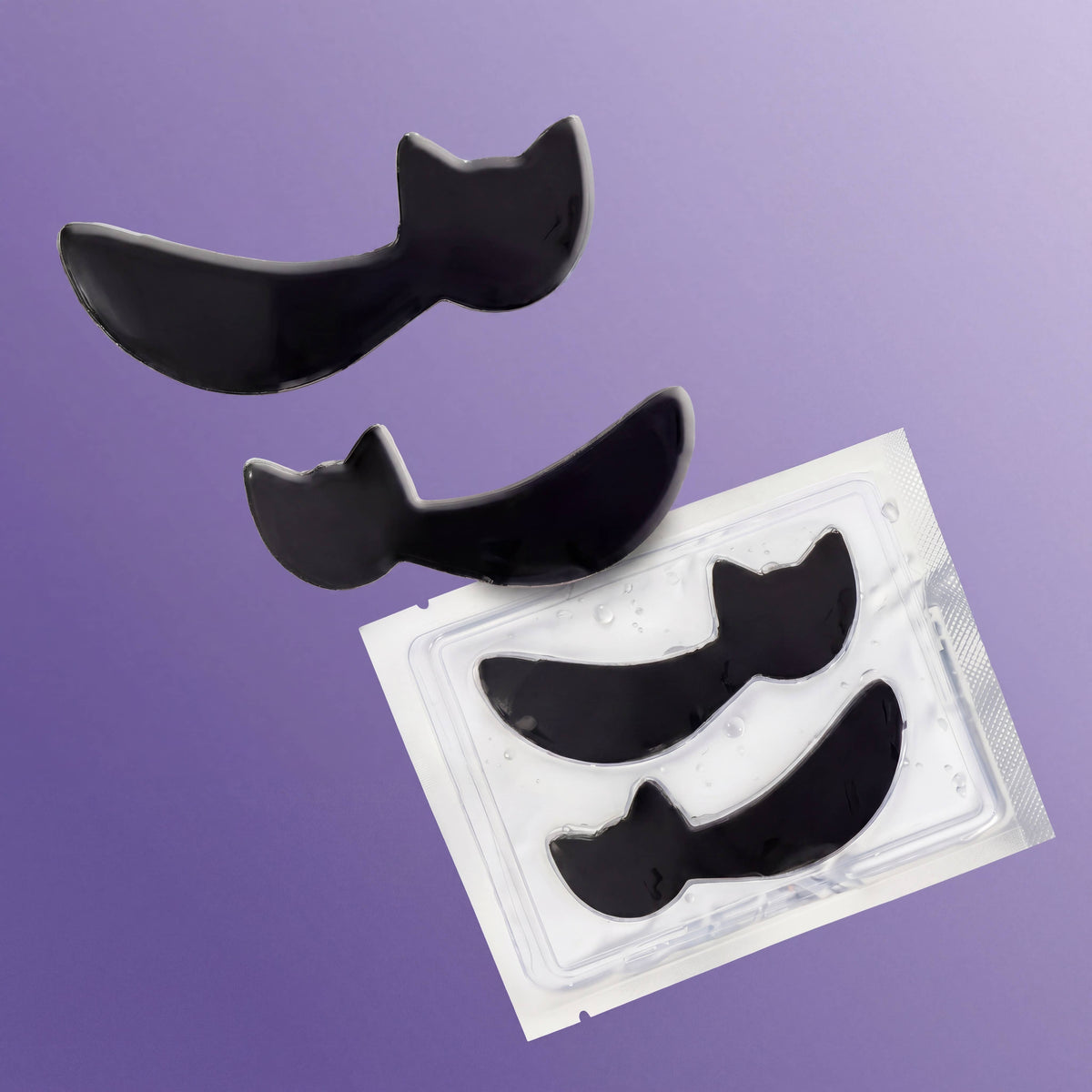 Katzen-Augenpads Halloween – Hydrogel Unteraugenmasken 6er-Pack