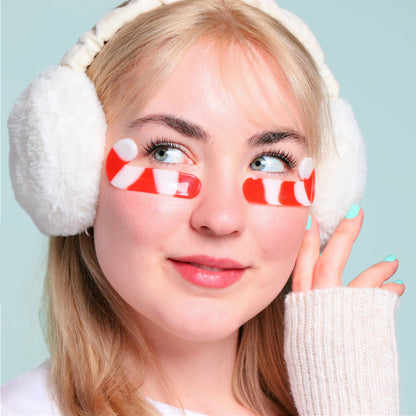 Weihnachtliche Zuckerstangen‑Cutie Unteraugen‑Pads | 8 Stk.